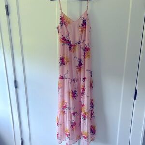 J. Crew Factory pink midi dress size 0